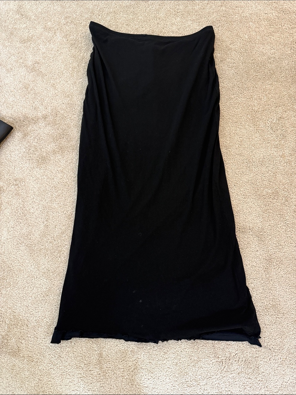 Elegant Black Maxi Tube Skirt - Sleek Stretch Fit